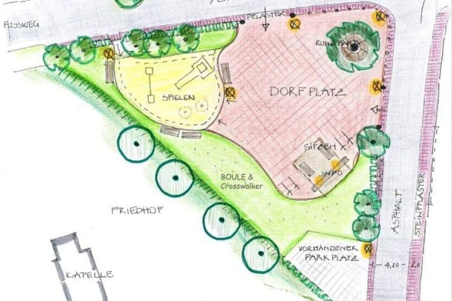 Multifunktionaler Dorfplatz Harsweg